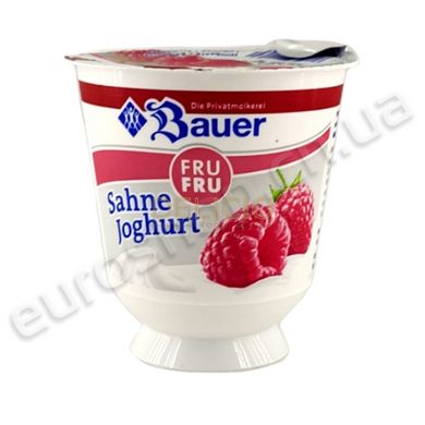 Крем йогурт фруктовий 10% Bauer - Малина 150 гр 6262066 фото Деліціо фуд