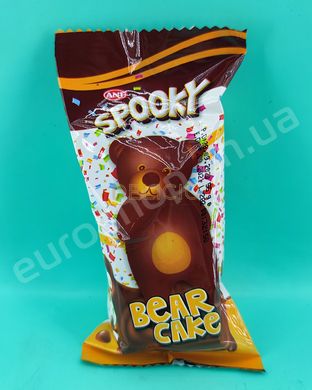 Кекс Ani Spooky Bear - з шоколадним кремом у какао-молочній глазурі 60 г 6263383 фото Деліціо фуд