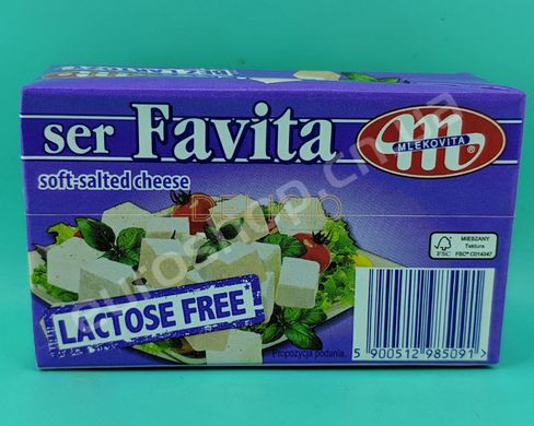 Сир Mlekovita Favita 45% Lactose Free 270 г 6262670 фото Деліціо фуд