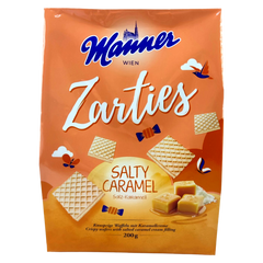 Вафлі Manner Zarties з начинкою солона карамель 200г 6269495 фото Деліціо фуд