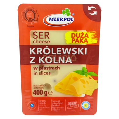Сир нарізка Mlekpol Krolewsko z Kolna 400 г 6263664 фото Деліціо фуд