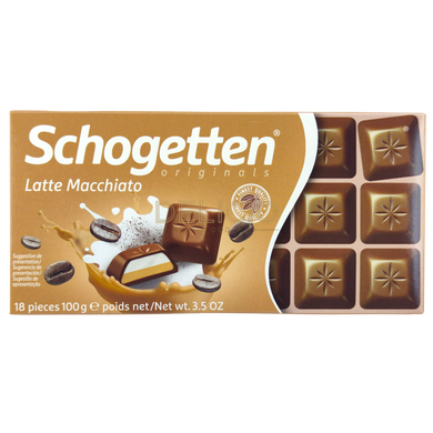 Шоколад Schogetten Latte Macchiato 100 г 6262574 фото Деліціо фуд
