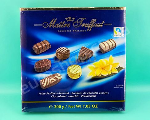 Шоколадні цукерки Maitre Truffout Assorted Pralines 200 г 6263822 фото Деліціо фуд