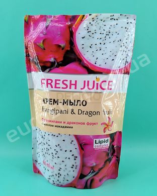 Крем-мило Fresh Juice дой-пак Frangipani & Dragon fruit 460 мл 6261701 фото Деліціо фуд