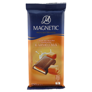 Шоколад молочний Magnetic Karmelowa 100 г 6264046 фото Деліціо фуд