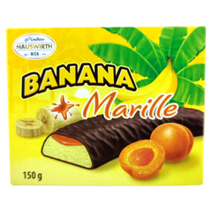 Бананове суфле з абрикосом у шоколаді Hauswirth Banana Plus Marille 150 г 6269399 фото Деліціо фуд