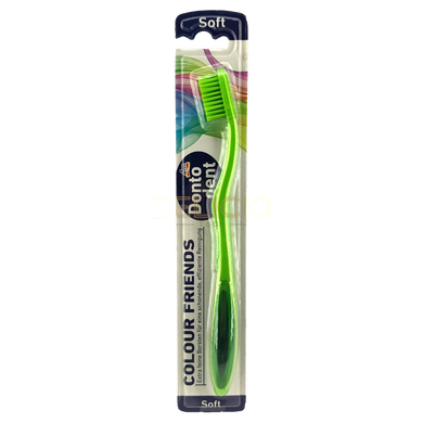 Зубна щітка Dontodent Color Friends Для ніжної емалі та чутливих ясен, м'яка 1 шт 001793 фото Деліціо фуд