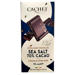 Шоколад чорний Cachet 70% Extra Dark Sea Salt 100 г 6269905 фото Деліціо фуд