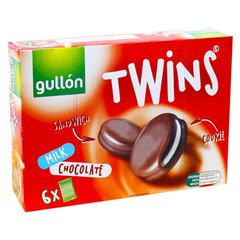 Печиво сендвіч шоколадне в молочному шоколаді GULLON Twins Milk Chocolate 252 г 6269308 фото Деліціо фуд