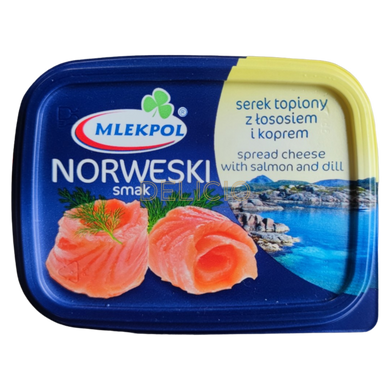 Сир плавлений з лососем Mlekpol Norweski Smak 150г 6260868 фото Деліціо фуд