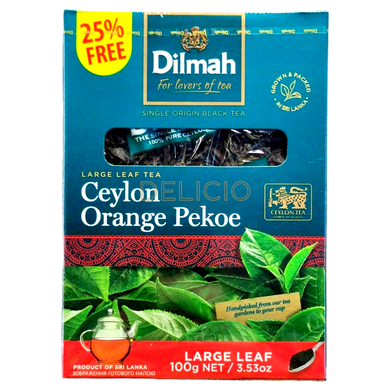 Чай великолистовий Dilmah Orange Pekoe 100 г 6269909 фото Деліціо фуд