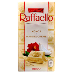 Шоколад Ferrero Rocher Raffaello Kokos & Mandel creme 90 г 6269975 фото Деліціо фуд