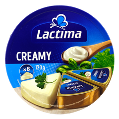 Сир плавлений порційний Lactima Creamy 8 * 15г 120 г 6261619 фото Деліціо фуд