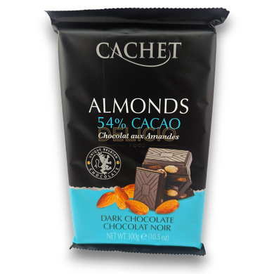 Шоколад чорний Cachet Almonds - Мигдаль 300 г 6260478 фото Деліціо фуд