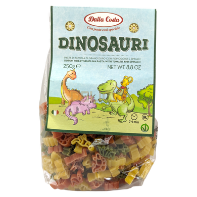 Макарони Dalla Costa Dinosauri з томатом і шпинатом 250 г 6268984 фото Деліціо фуд