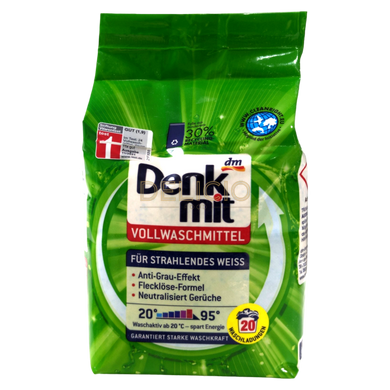 Пральний порошок для світлих речей Denkmit Vollwaschmittel 1,35 кг 4657 фото Деліціо фуд
