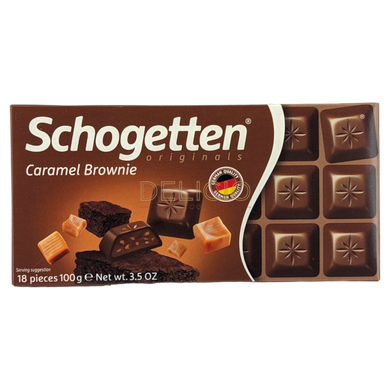 Шоколад молочний Schogetten Caramel Brownie - Брауні з карамеллю 100 г 6259394 фото Деліціо фуд