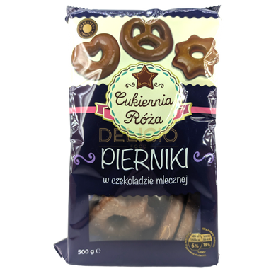 Пряники Cukiernia Roza Pierniki в молочному шоколаді 500 г 6263950 фото Деліціо фуд