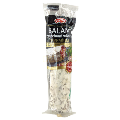 Ковбаса Pikok Premium Salami з грецьким горіхом 250 г 6260317 фото Деліціо фуд