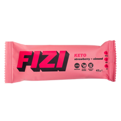 Кето протеїновий батончик без глютену FIZI - Strawberry + Almond 45г 6269802 фото Деліціо фуд