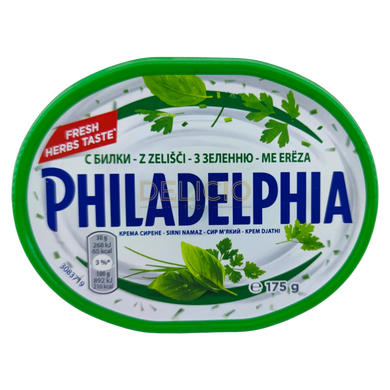 Вершковий сир Philadelphia з пряними травами 175 г  6262614 фото Деліціо фуд
