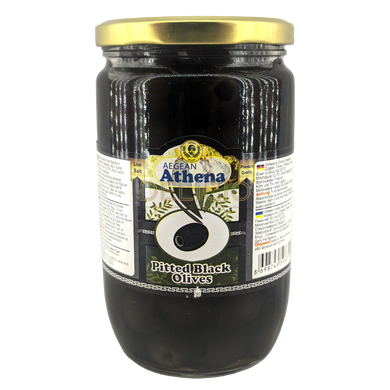 Оливки чорні Athena без кісточки 360/700 г (Скло) 6264168 фото Деліціо фуд