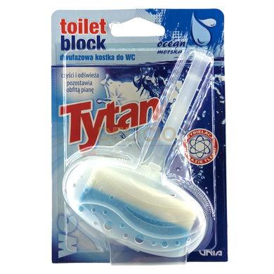 Блок для туалету двофазний Tytan - Морський 40 г 6260120 фото Деліціо фуд