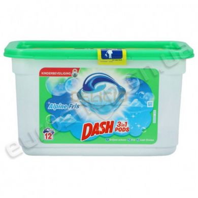 Капсули для прання Dash 3in1 Альпійська свіжість 12шт 002355 фото Деліціо фуд