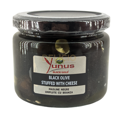 Оливки чорні Yunus фаршировані сиром 190/290г 6263449 фото Деліціо фуд
