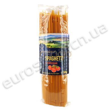 Макарони Premieur - spaghetti з томатами 500 г 6260710 фото Деліціо фуд
