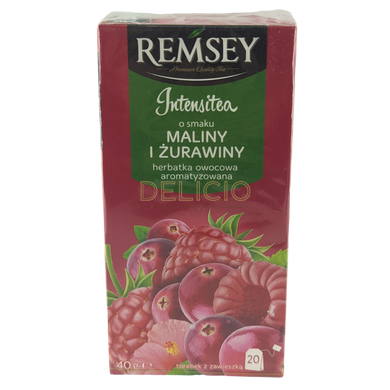 Фруктовий чай Remsey Intensitea - Малина і журавлина (40 г \ 20 шт) 6263155 фото Деліціо фуд