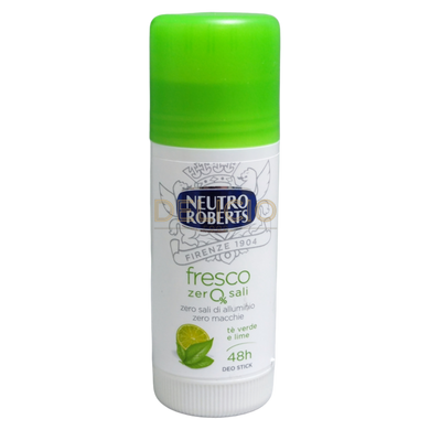 Дезодорант стік для чутливої шкіри Neutro Roberts - Lime 40 мл 000240 фото Деліціо фуд