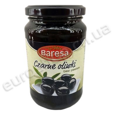 Оливки Baresa - чорні без кісточки 340 г 6264216 фото Деліціо фуд